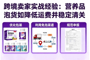 跨境賣家實(shí)戰(zhàn)經(jīng)驗(yàn)：營養(yǎng)品泡貨如何降低運(yùn)費(fèi)并穩(wěn)定清關(guān)